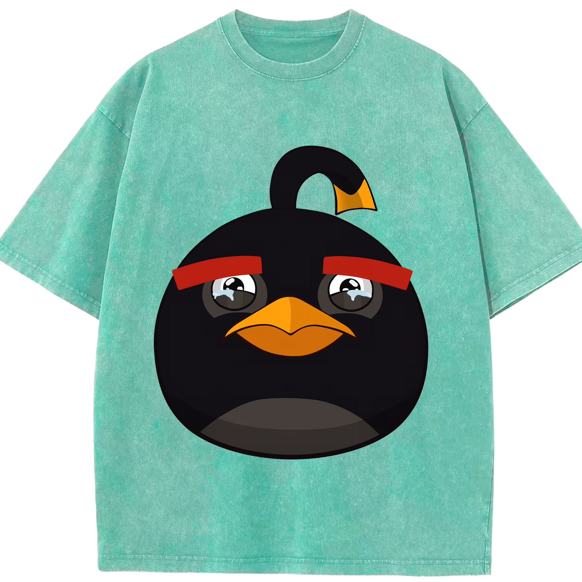 （画像用） Angry Birds アングリーバード 綿100% ヴィンテージ風 半袖Tシャツ（フロントプリント）